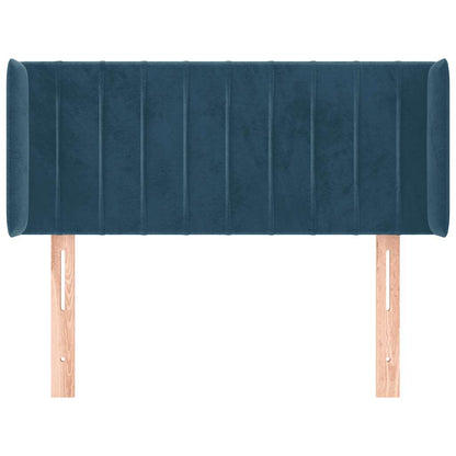 Testiera ad Orecchio Blu Scuro 83x16x78/88 cm in Velluto