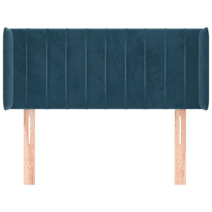 Testiera ad Orecchio Blu Scuro 93x16x78/88 cm in Velluto