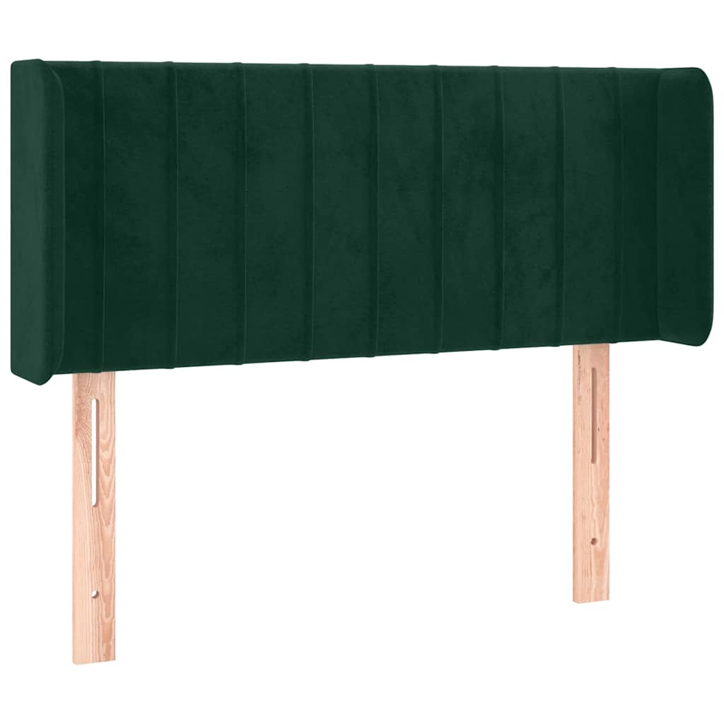 Testiera ad Orecchio Verde Scuro 103x16x78/88 cm in Velluto