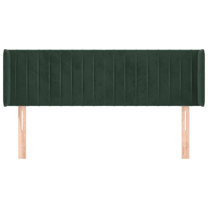 Testiera ad Orecchio Verde Scuro 147x16x78/88 cm in Velluto