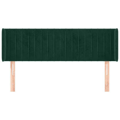 Testiera ad Orecchio Verde Scuro 147x16x78/88 cm in Velluto