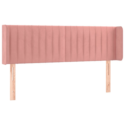 Testiera ad Orecchio Rosa 147x16x78/88 cm in Velluto