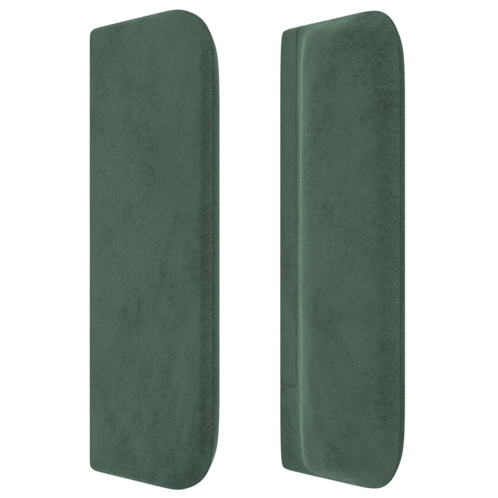 Testiera ad Orecchio Verde Scuro 163x16x78/88 cm in Velluto