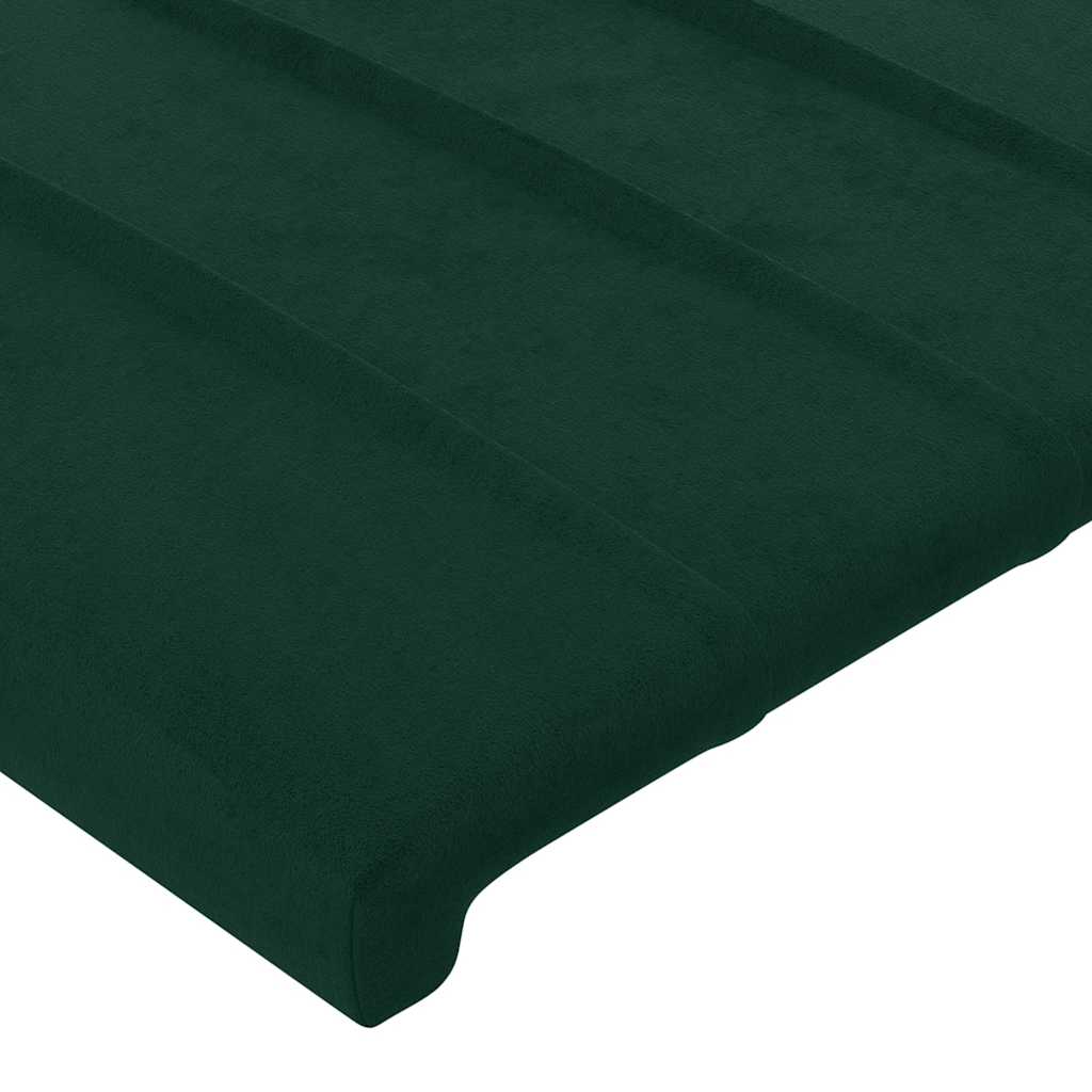 Testiera ad Orecchio Verde Scuro 163x16x78/88 cm in Velluto