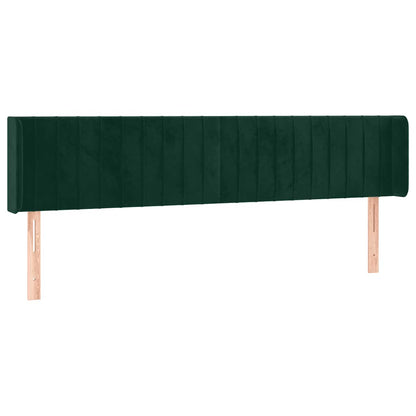 Testiera ad Orecchio Verde Scuro 183x16x78/88 cm in Velluto