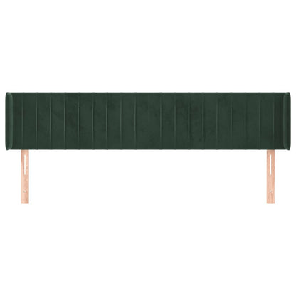 Testiera ad Orecchio Verde Scuro 183x16x78/88 cm in Velluto