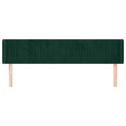 Testiera ad Orecchio Verde Scuro 183x16x78/88 cm in Velluto