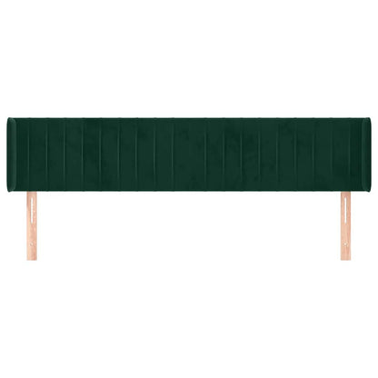 Testiera ad Orecchio Verde Scuro 203x16x78/88 cm in Velluto