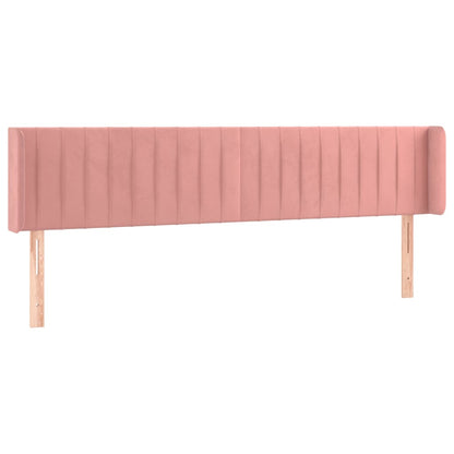 Testiera ad Orecchio Rosa 203x16x78/88 cm in Velluto
