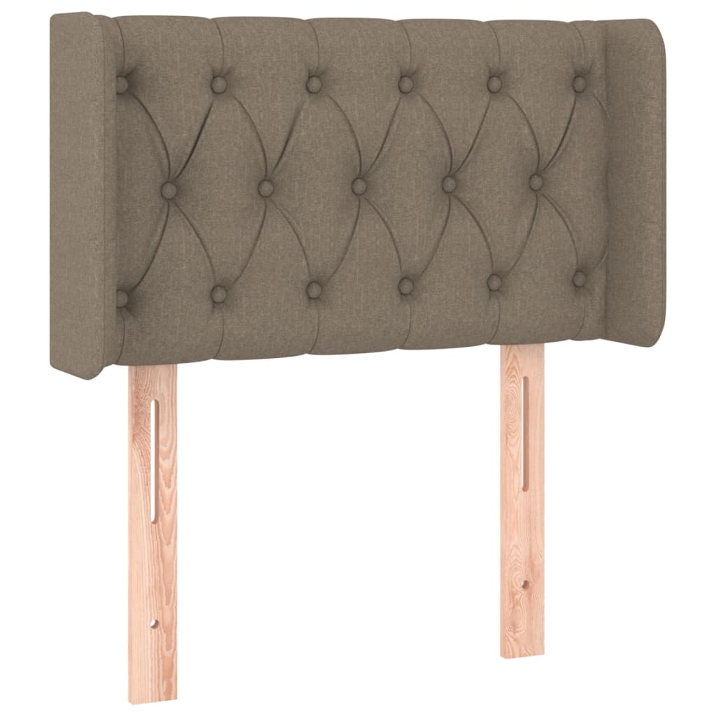 Testiera ad Orecchio Tortora 83x16x78/88 cm in Tessuto