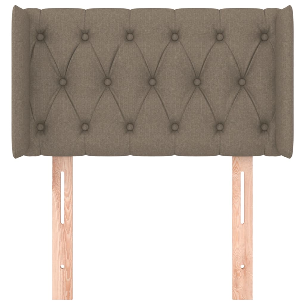 Testiera ad Orecchio Tortora 83x16x78/88 cm in Tessuto