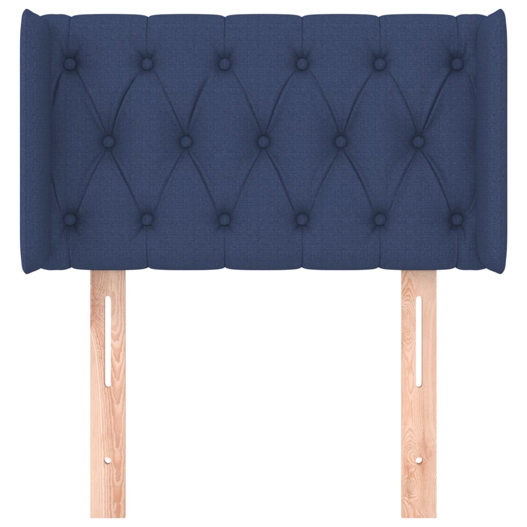 Testiera ad Orecchio Blu 83x16x78/88cm in Tessuto