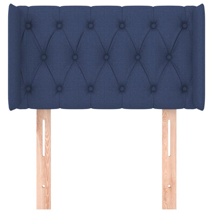 Testiera ad Orecchio Blu 83x16x78/88cm in Tessuto