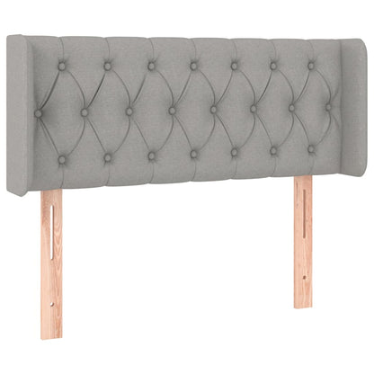 Testiera ad Orecchio Grigio Chiaro 93x16x78/88 cm in Tessuto