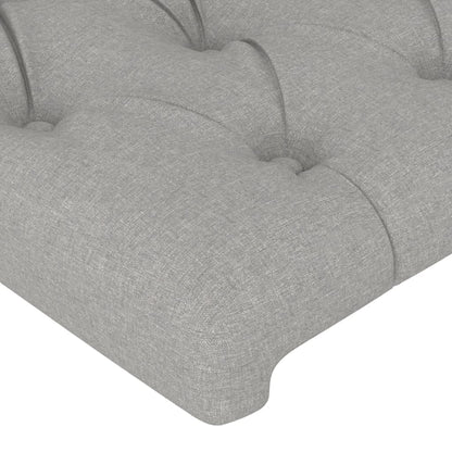 Testiera ad Orecchio Grigio Chiaro 93x16x78/88 cm in Tessuto