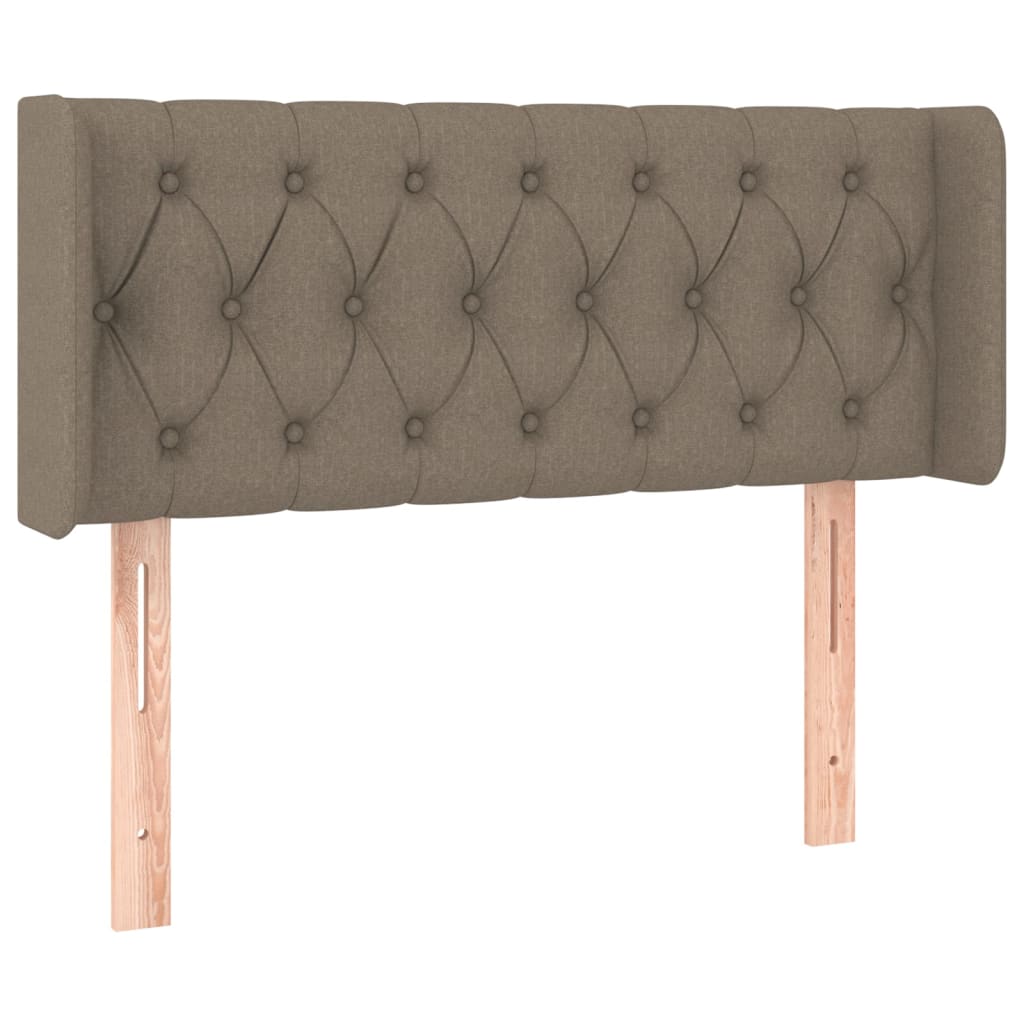 Testiera ad Orecchio Tortora 93x16x78/88 cm in Tessuto