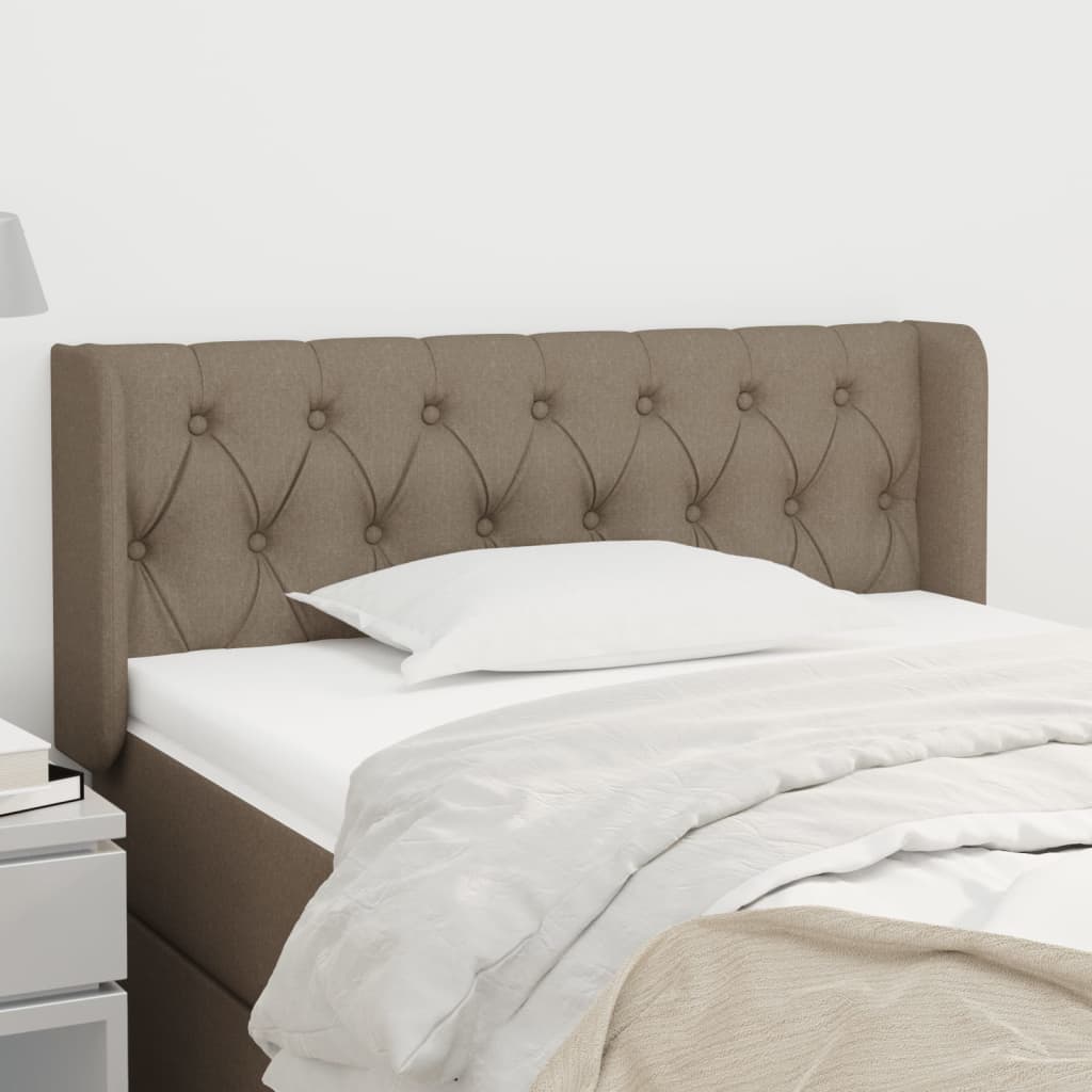 Testiera ad Orecchio Tortora 93x16x78/88 cm in Tessuto