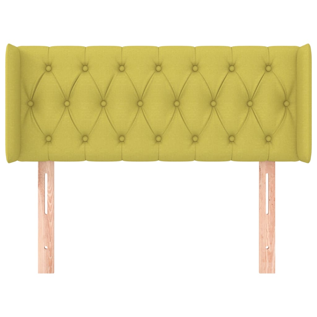 Testiera ad Orecchio Verde 93x16x78/88 cm in Tessuto