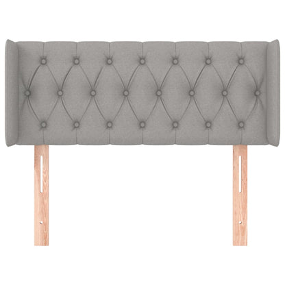 Testiera ad Orecchio Grigio Chiaro 103x16x78/88 cm in Tessuto