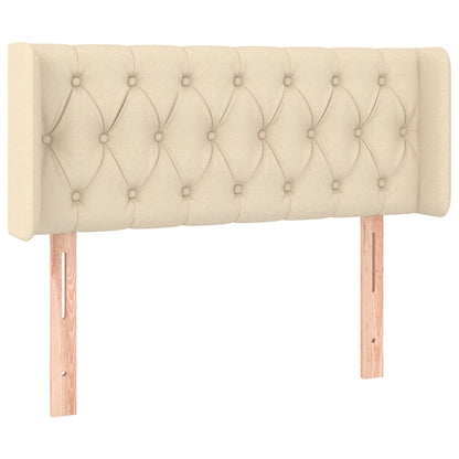 Testiera ad Orecchio Crema 103x16x78/88 cm in Tessuto