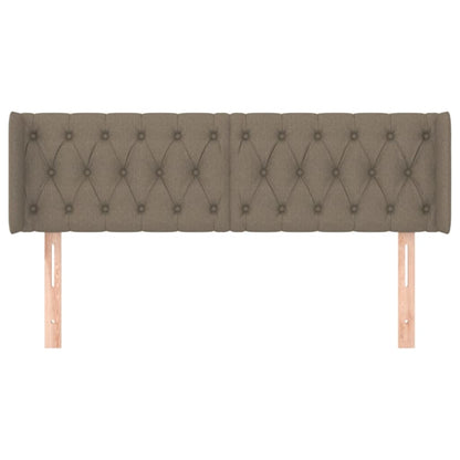 Testiera ad Orecchio Tortora 147x16x78/88 cm in Tessuto