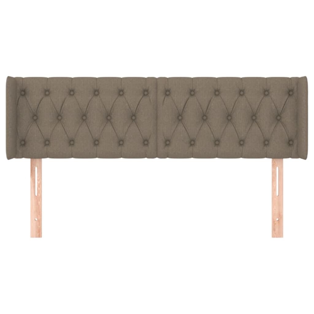Testiera ad Orecchio Tortora 147x16x78/88 cm in Tessuto