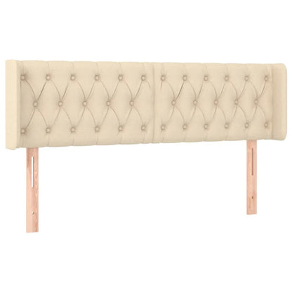 Testiera ad Orecchio Crema 147x16x78/88 cm in Tessuto