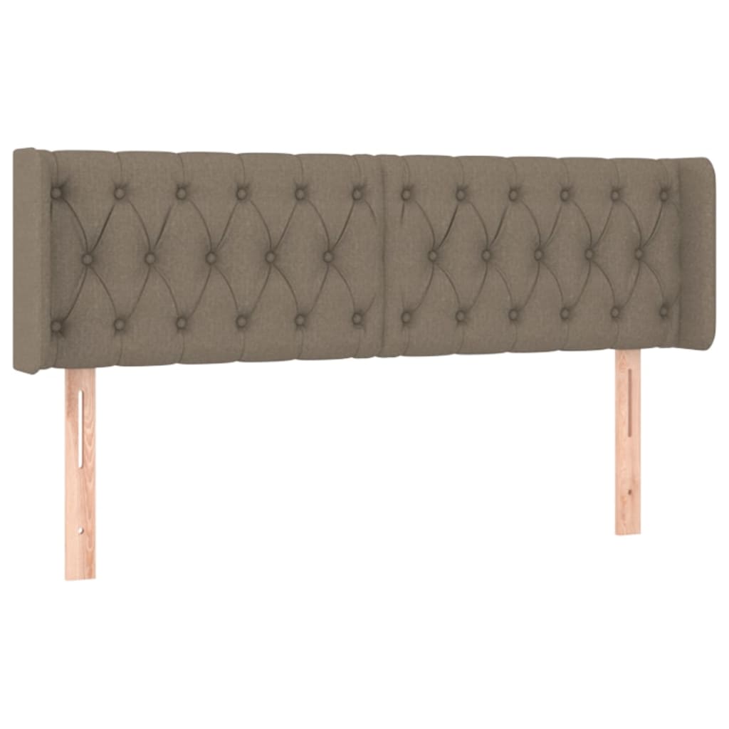 Testiera ad Orecchio Tortora 163x16x78/88 cm in Tessuto