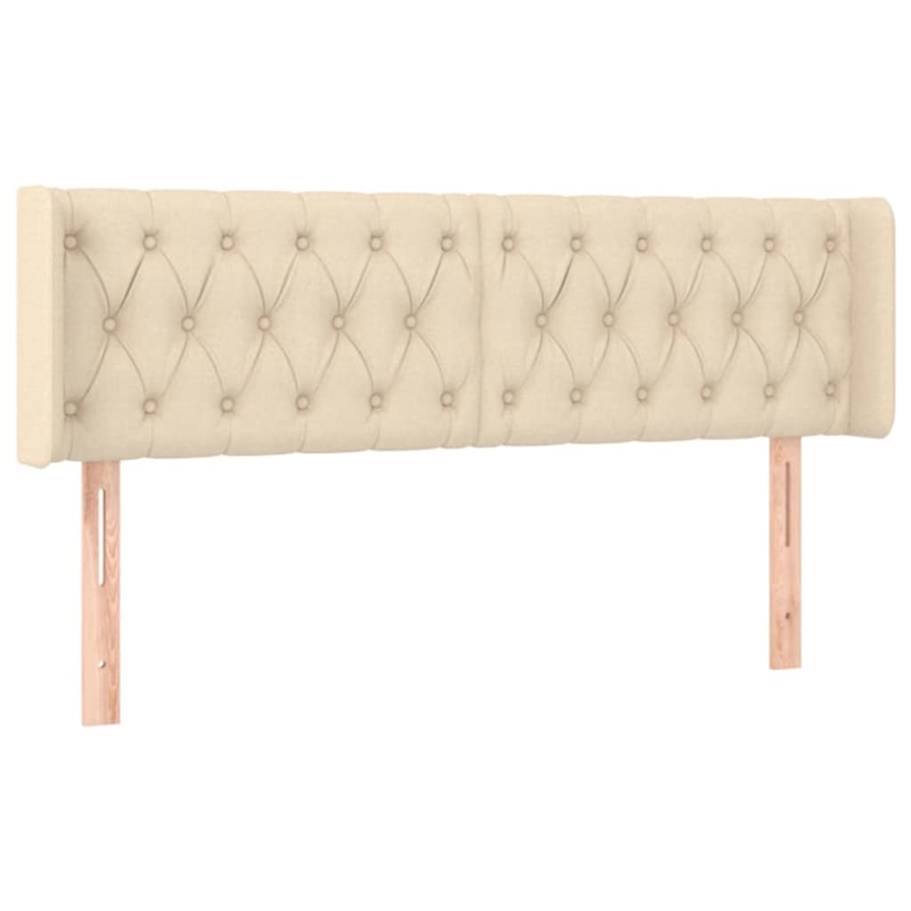 Testiera ad Orecchio Crema 163x16x78/88 cm in Tessuto
