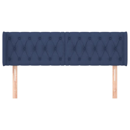 Testiera ad Orecchio Blu 163x16x78/88cm in Tessuto