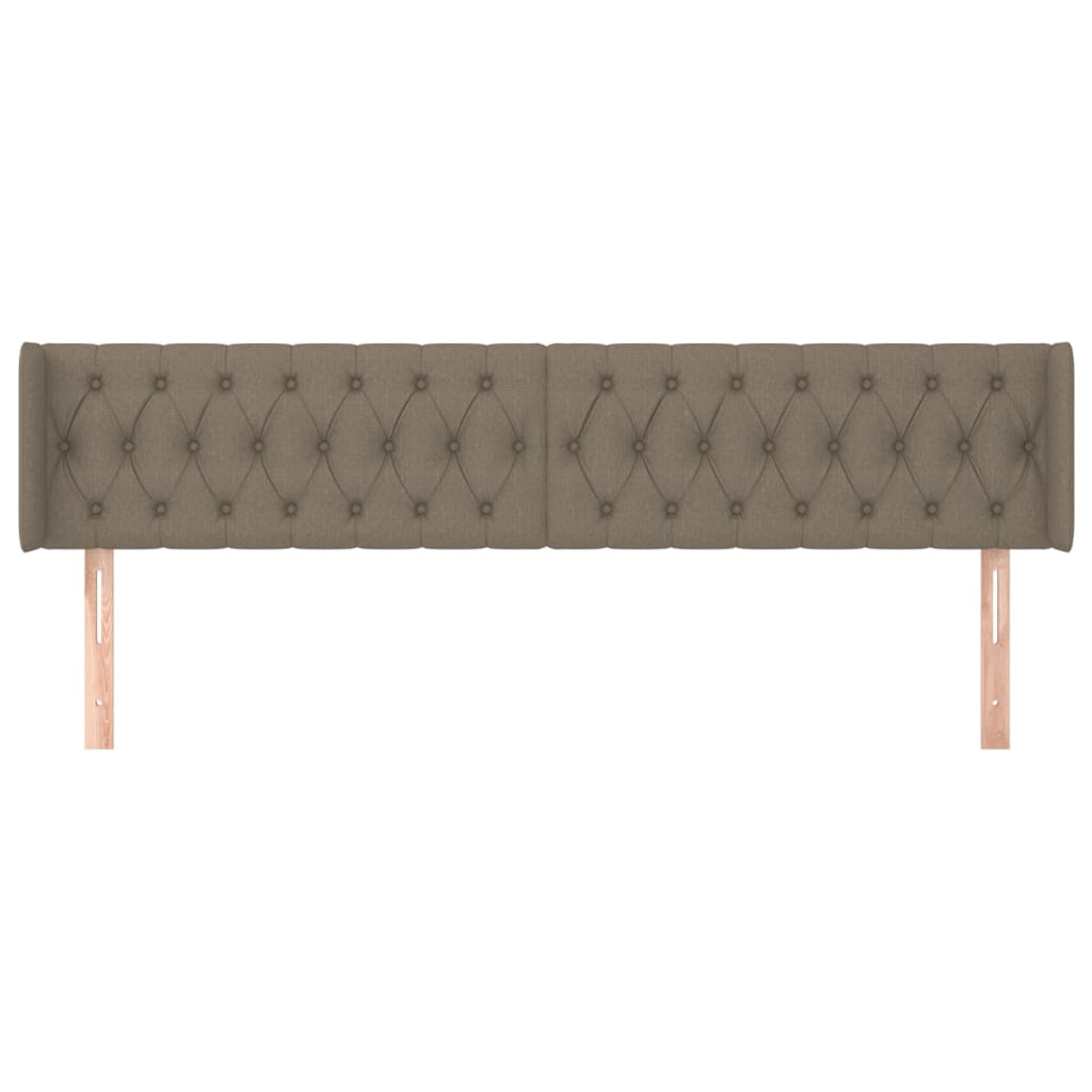 Testiera ad Orecchio Tortora 183x16x78/88 cm in Tessuto