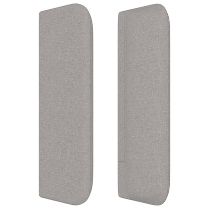 Testiera ad Orecchio Grigio Chiaro 203x16x78/88 cm in Tessuto