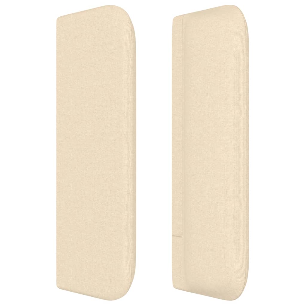 Testiera ad Orecchio Crema 203x16x78/88 cm in Tessuto