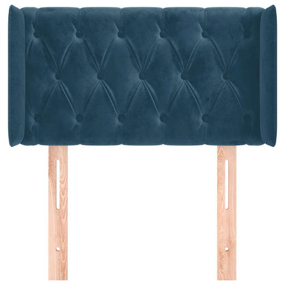 Testiera ad Orecchio Blu Scuro 83x16x78/88 cm in Velluto