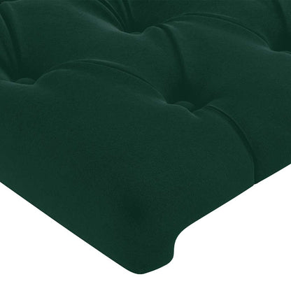 Testiera ad Orecchio Verde Scuro 93x16x78/88 cm in Velluto