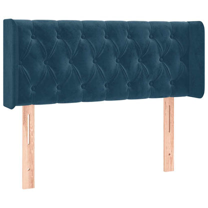 Testiera ad Orecchio Blu Scuro 93x16x78/88 cm in Velluto