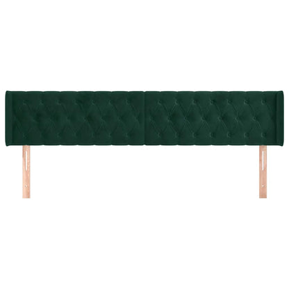 Testiera ad Orecchio Verde Scuro 183x16x78/88 cm in Velluto