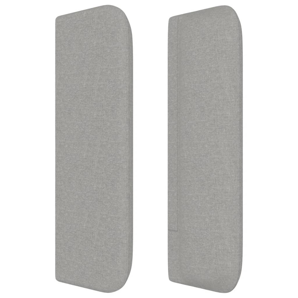 Testiera ad Orecchio Grigio Chiaro 83x16x78/88 cm in Tessuto