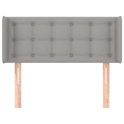 Testiera ad Orecchio Grigio Chiaro 93x16x78/88 cm in Tessuto