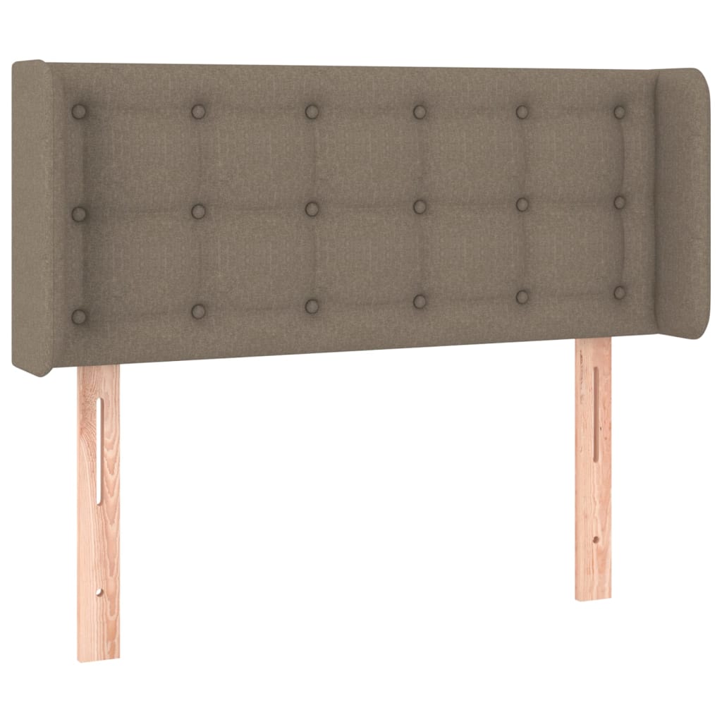 Testiera ad Orecchio Tortora 93x16x78/88 cm in Tessuto