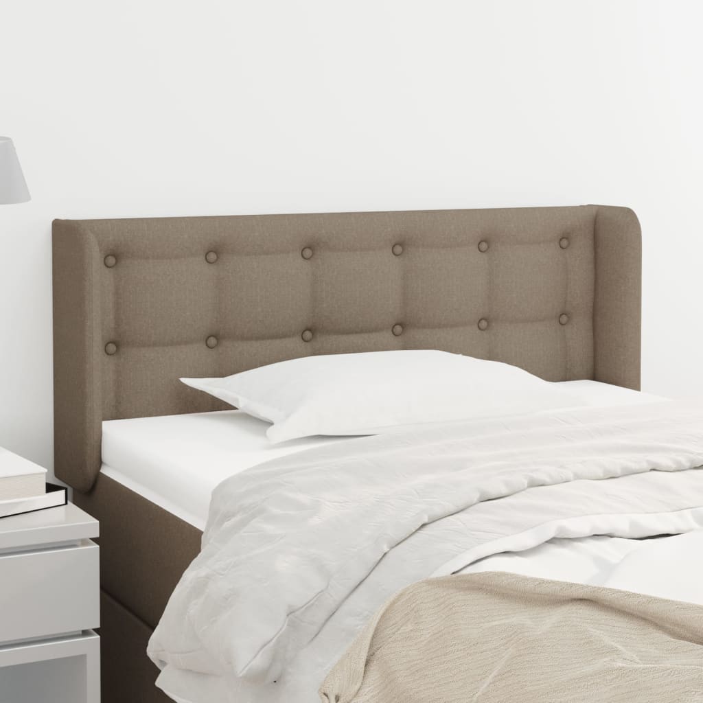 Testiera ad Orecchio Tortora 93x16x78/88 cm in Tessuto