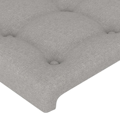 Testiera ad Orecchio Grigio Chiaro 103x16x78/88 cm in Tessuto