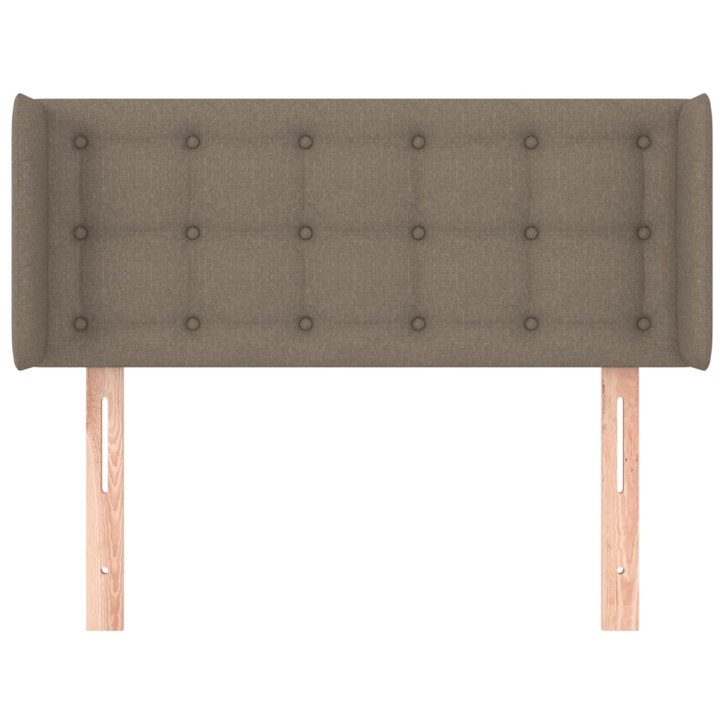 Testiera ad Orecchio Tortora 103x16x78/88 cm in Tessuto
