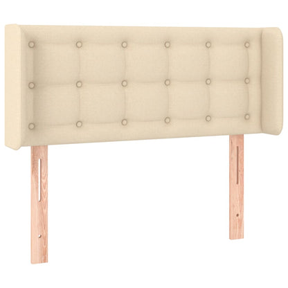 Testiera ad Orecchio Crema 103x16x78/88 cm in Tessuto