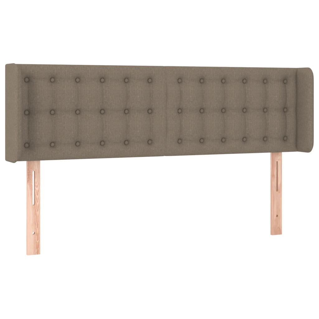 Testiera ad Orecchio Tortora 147x16x78/88 cm in Tessuto