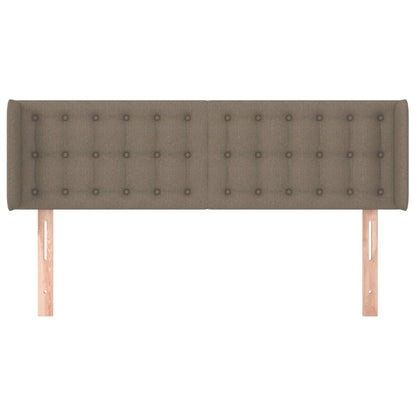 Testiera ad Orecchio Tortora 147x16x78/88 cm in Tessuto