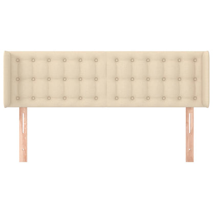 Testiera ad Orecchio Crema 147x16x78/88 cm in Tessuto