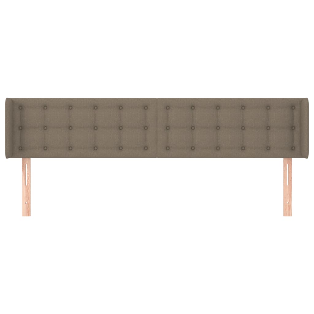 Testiera ad Orecchio Tortora 163x16x78/88 cm in Tessuto