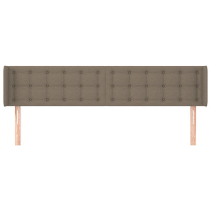 Testiera ad Orecchio Tortora 163x16x78/88 cm in Tessuto