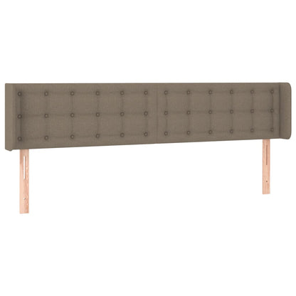 Testiera ad Orecchio Tortora 183x16x78/88 cm in Tessuto